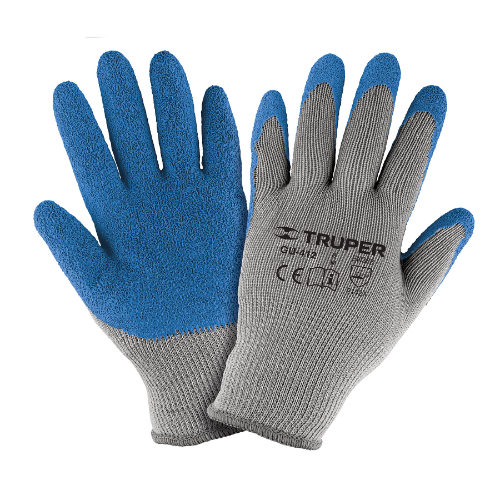 Guantes De Poliester Palma Latex Talla M 15266 Truper