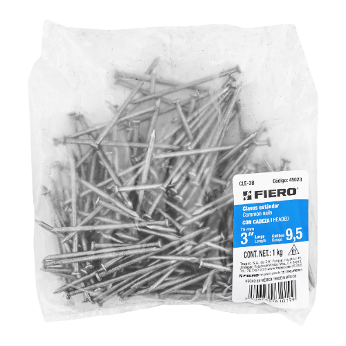 Clavo 3" K Para Madera C/Cabeza 45023 Fiero