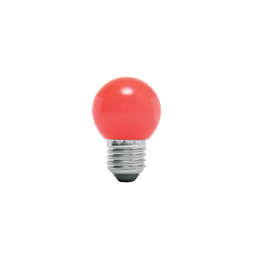 Lampara LED Tipo Bulbo G45 1 W Color Rojo 46029 Volteck