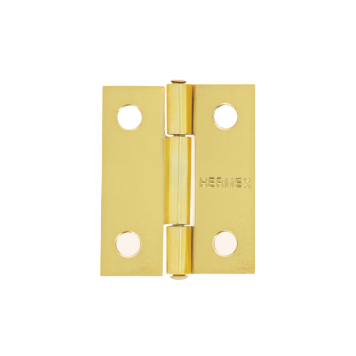 Bisagra De Acero Rectangular Latonado 1-1/2" 43193 Hermex