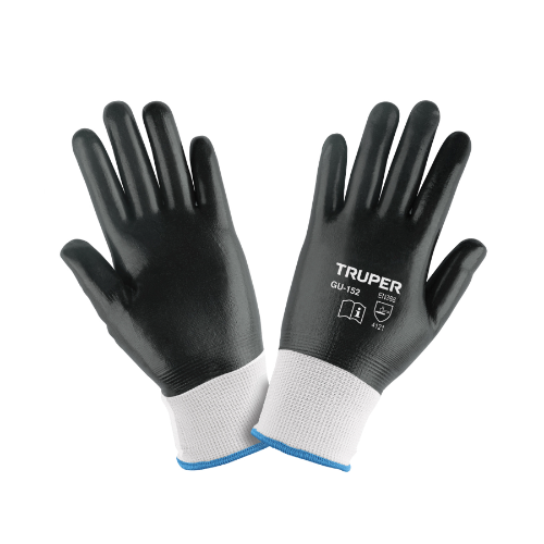 Guantes De Poliester Recubiertos De Nitrilo M 18026 Truper