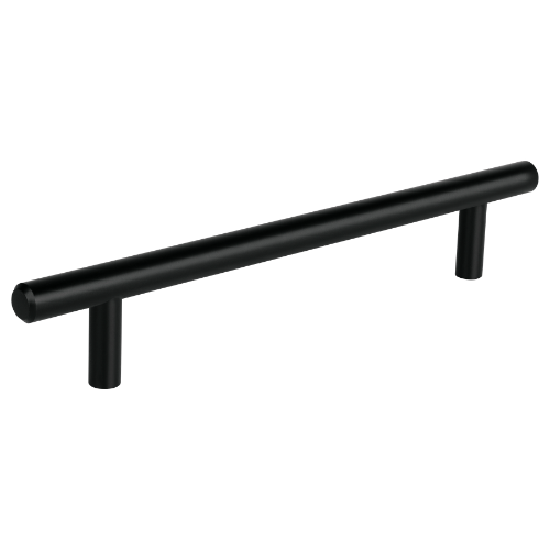 Jaladera De Acero Negro Mate 160mm Linea Cilindro 49733 Hermex