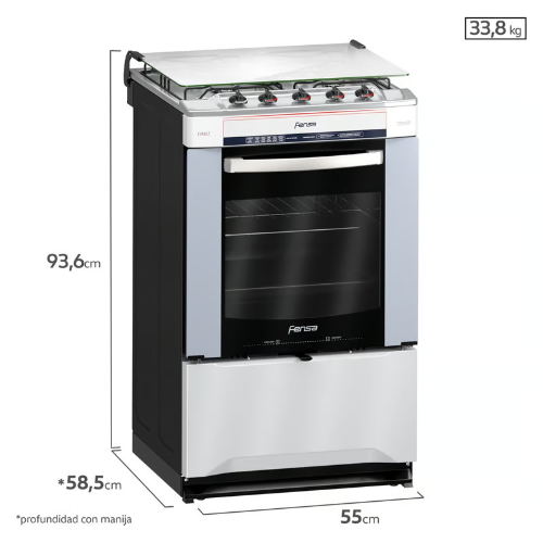 Cocina a gas fensa 4 platos F 2525 T