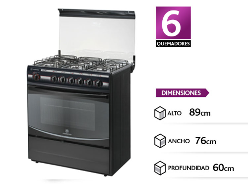 Cocina a gas mademsa 6 platos Diva 820