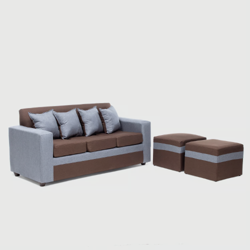 Living Paris 2 Pouf Gris Café