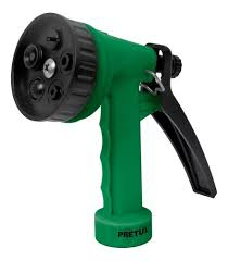 Pistola plastica para riego, 5 funciones, pretul