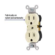 Contacto duplex, 2 polos, 3 hilos, linea standard
