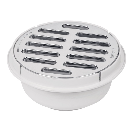COLADERA UNIVERSAL POLIPROPILENO 5" REJILLA CROMA
