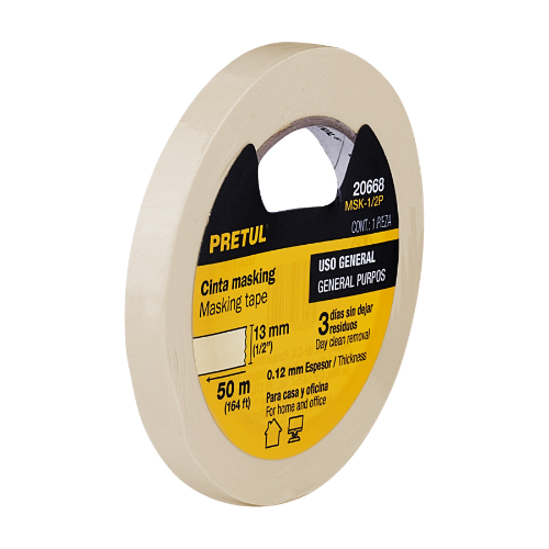 CINTA MASKING TAPE 1-1/2X50M PRETUL
