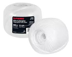 Rafia color blanco, calibre 2.2 g/m, 900g