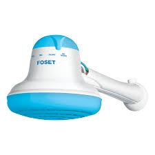 Regadera electrica de 4 temperaturas, 6-1/2, azul, foset