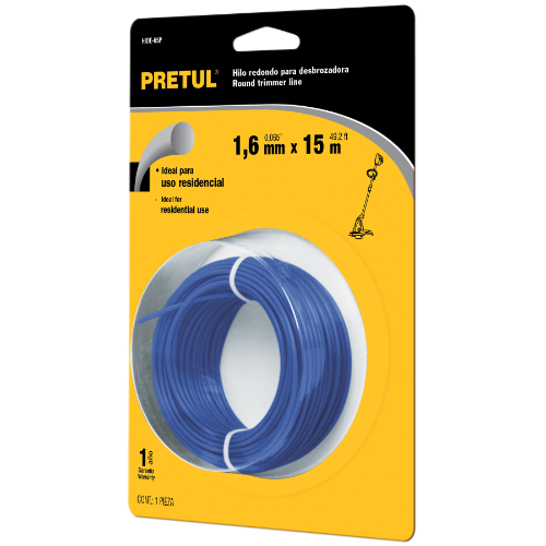 HILO REDONDO DESBROZADORA 15M,1.6MM PRETUL