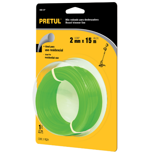 HILO REDONDO DESBROZADORA 15M,2MM PRETUL