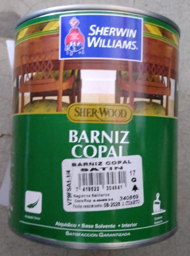 Barniz copal 1/4-galon sherwin williams mate  Codigo: 3077