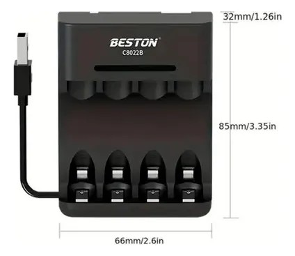 CARGADOR PARA PILA AA/AAA USB