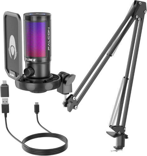 MICROFONO RGB CON BRAZO TALOMEN FALCON