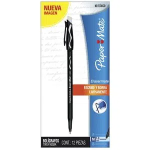 BOLIGRAFO NEGRO BORRA PAPER MATE