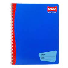 CUADERNO SCRIBE PROF. 7MM C/GRANDE LISO 15 PIEZAS