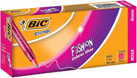 BOLIGRAFO CRISTAL FASHION ROSA