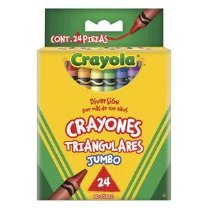 CRAYONES TRIANGULARES JUMBO CRAYOLA  24 PIEZAS