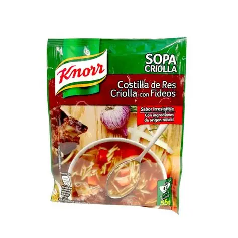 knorr sopa criolla costilla de res con fideos