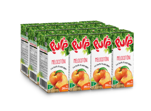 Jugo pulp melocoton cajita