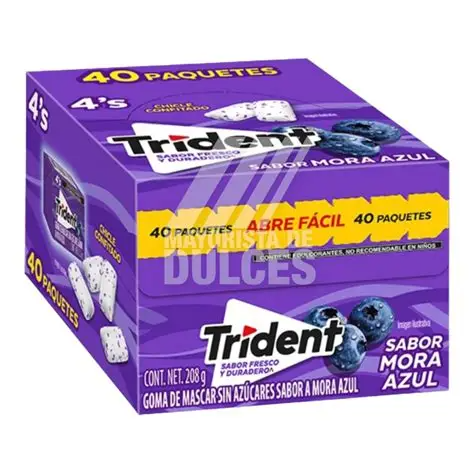 Chicle trident mora azul