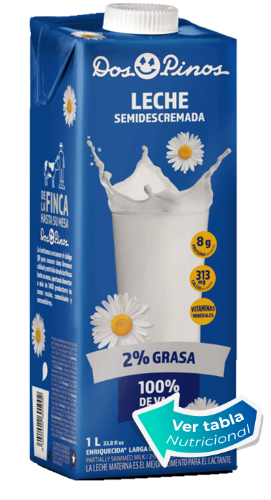 Leche 2 pinos semidescremada 1L