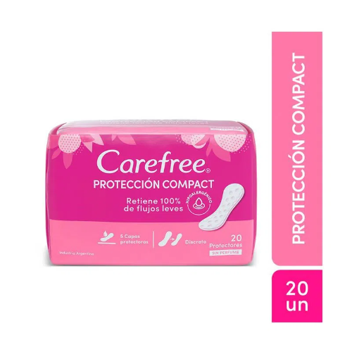 Carefree x20 protectores diarios compact.