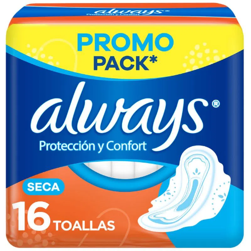 Always x16 seca c/Alas Proteccion Confot