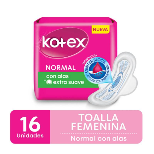 Kotex x16 normal con alas esta suave