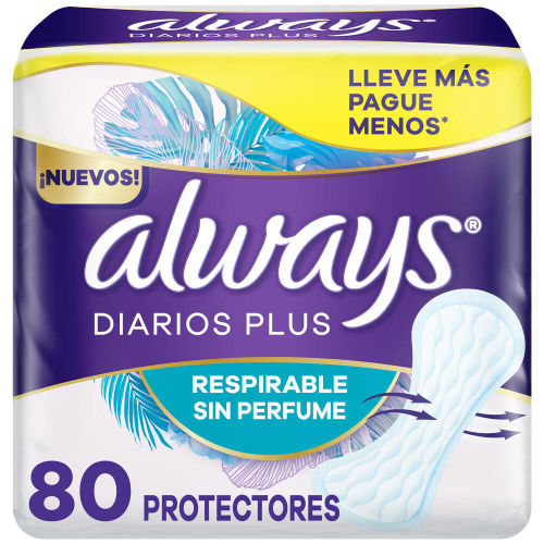 Always x80 Diarios Plus s/perfume