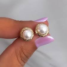 aros de acero con perla
