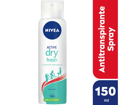 Nivea 150ml mujer active dry fresh