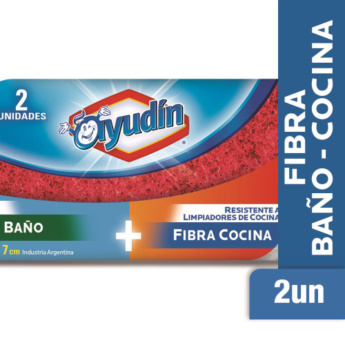 Ayudin x2 Esponja Fibra Baño/Cocina