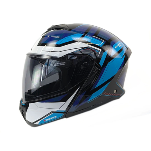 Casco Kontrol Trooper Abat Azul Blanco M