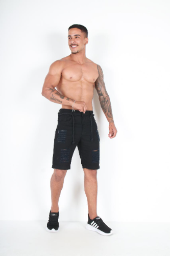 N:42 Bermuda  jeans Preta Azytron