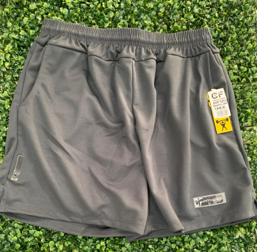 T:G Short Atletismo Duplo Masc Fitness Chumbo @