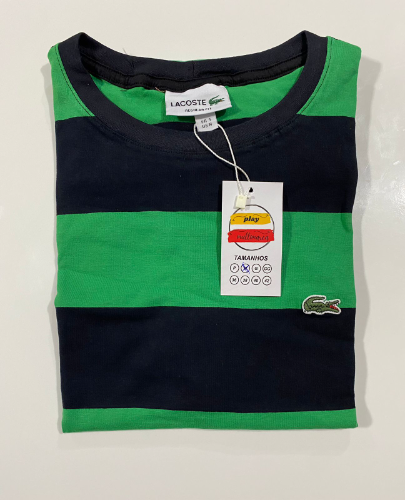 T:M Camisa Lacoste Preto/verde #