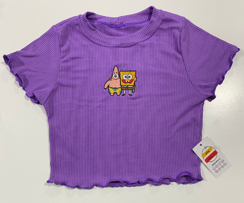 Chopty Bordado Roxo Bob esponja