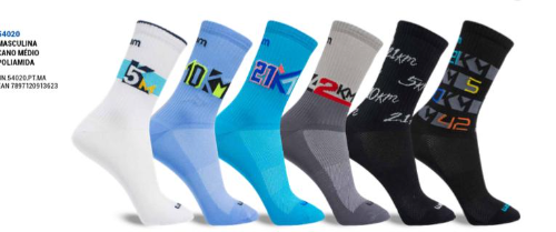 Meia Performance Masculino Cano Médio