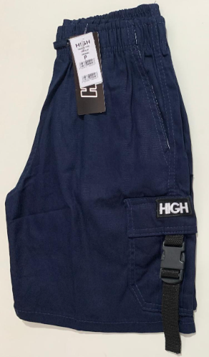 T:G Brim Cargo Fita Azul Marinho High