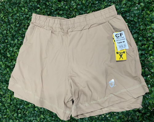 T:G Short Duplo Bege Poliamida Circuito @