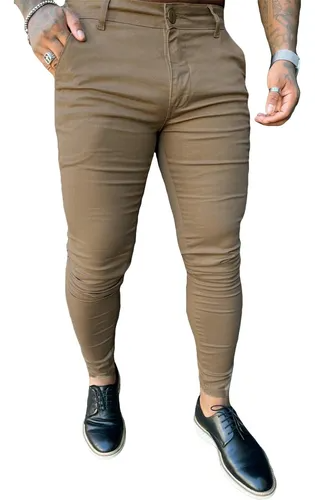 N:36 Calça Brim Bege Escuro