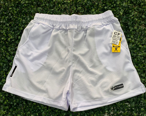 T:G Short Atletismo Duplo Masc Fitness Branco