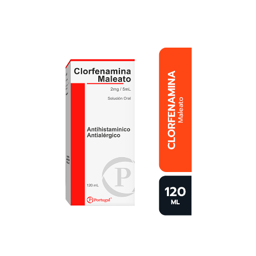 Clorfenamina maleato 2mg/5ml x120 ml(PORTUGAL)