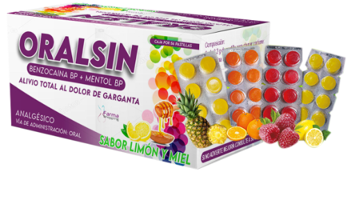 ORALSIN FRAMBUESA MIEL LIMON PIÑA NARANJA