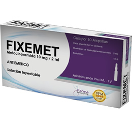FIXEMET METOCLOPRAMIDA 10MG/2ML