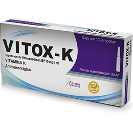 VITOX VITAMINA K1 10 MG/1ML