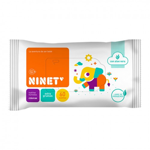 TOALLITAS HUMEDAS NINET DE 60 UNIDADES